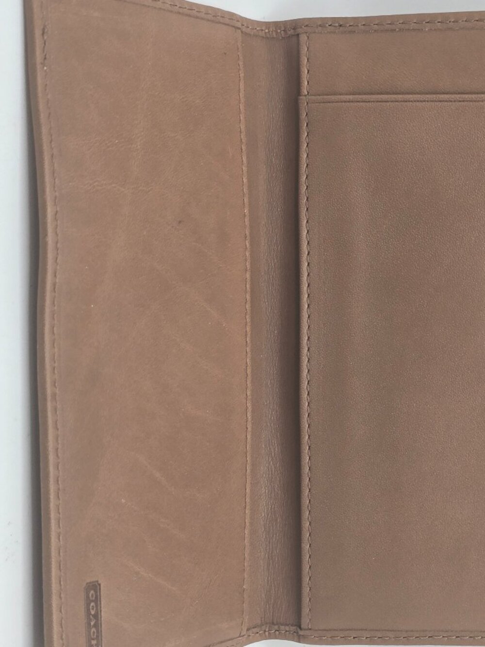 Vintage Coach Leather Checkbook Wallet Brown Long Bifold Organizer Wallet